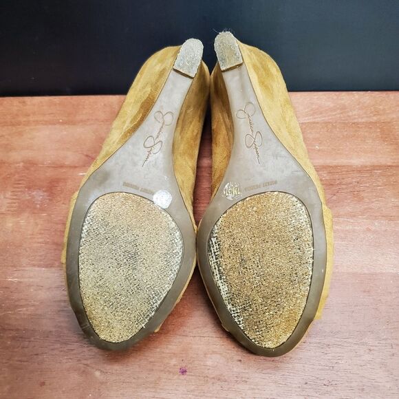 Jessica Simpson Siennah Microsuede Wedge Heel Knotted Toe Size 7 - Picture 3 of 13